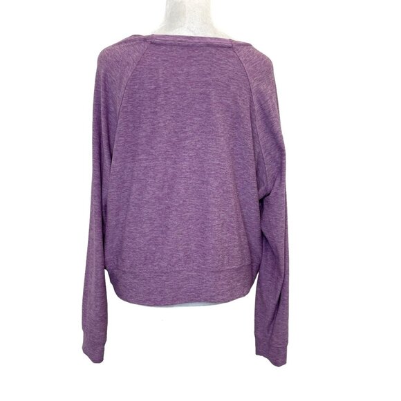 Outdoor Voices Cropped Short Soft Comfy Crew Sweatshirt Sweater Purple size XXL - Picture 4 of 6
